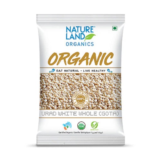 Organic Urad White Whole (Gota) 500 Gm